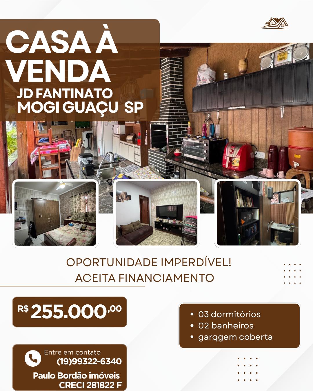 Casa  03 dormit�rios ..255 mil