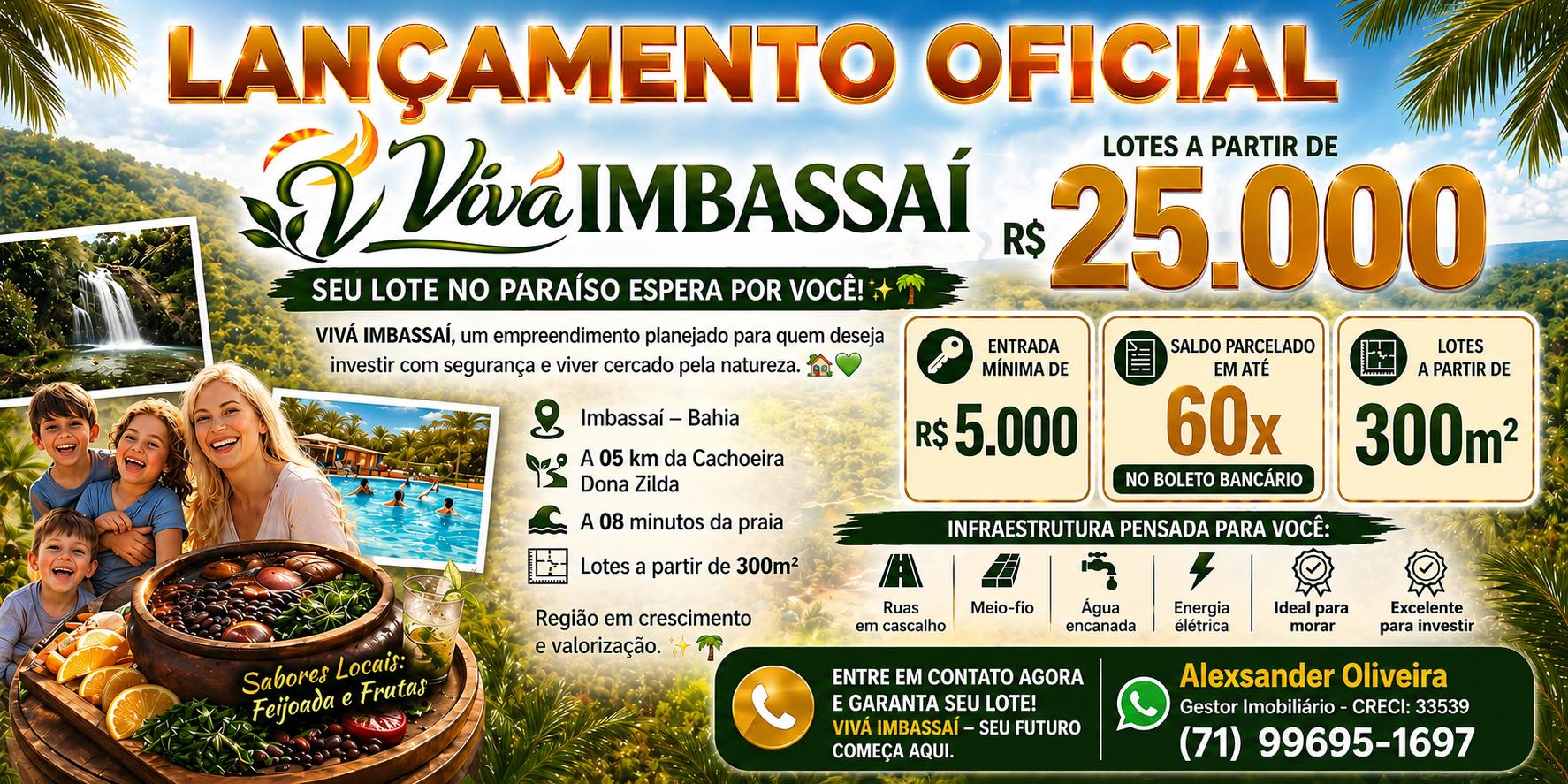 Op�oes de lazer: Praia e Cachoeira.